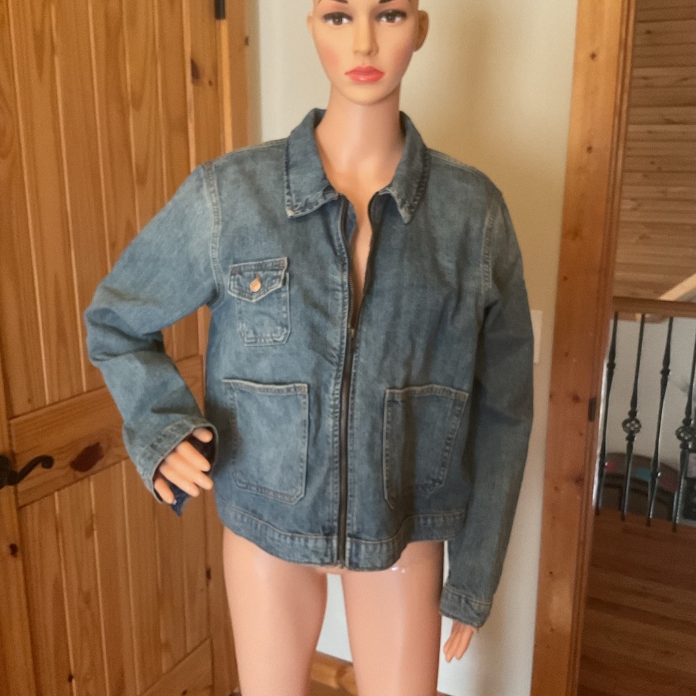 NWOT Zip Up Denim Women's Jacket